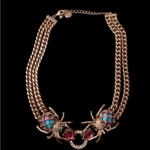 BETSEY JOHNSON || Creepshow Double Spider Necklace